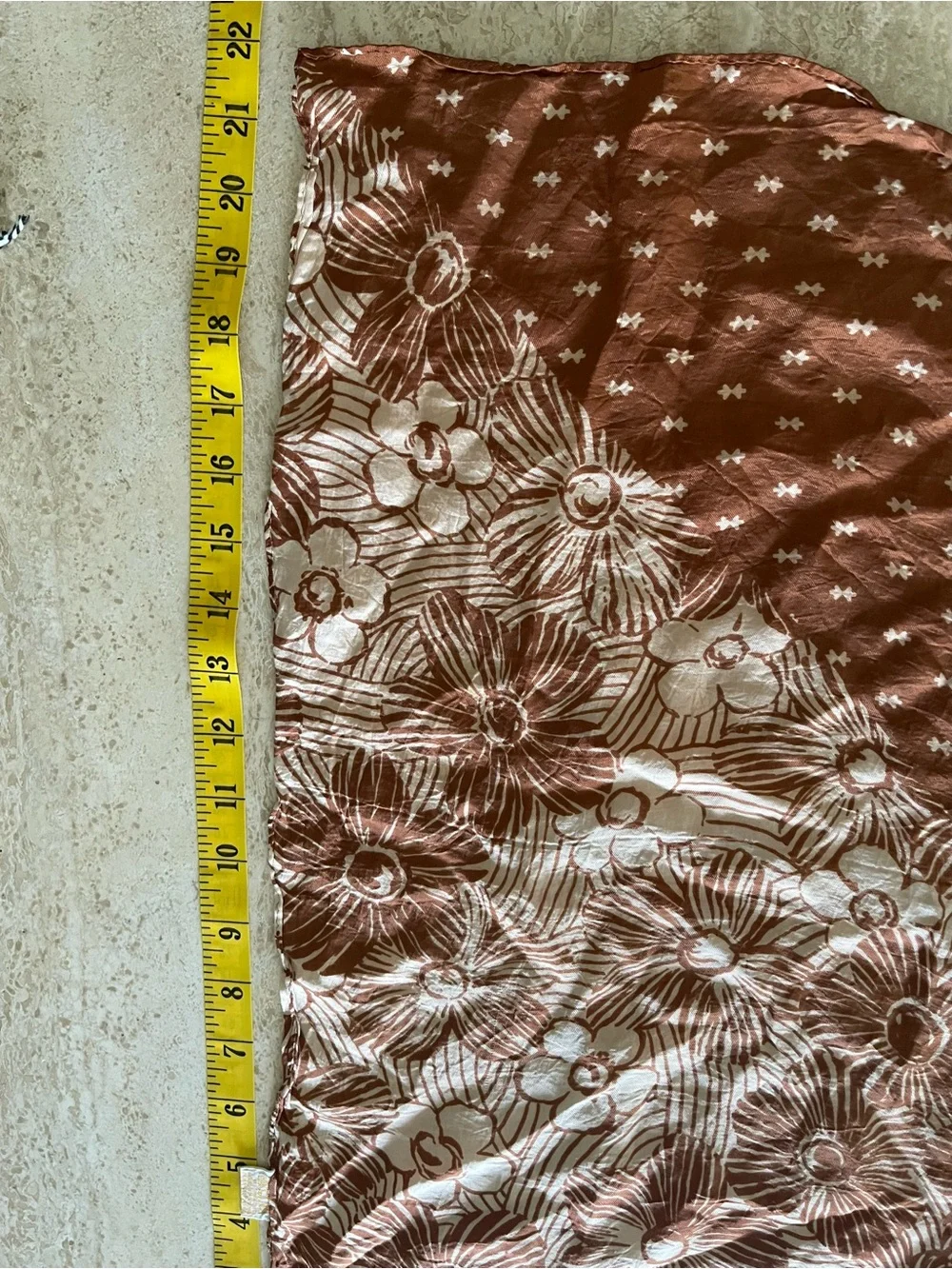 Japan scarf Acetate Rolled Edges Dogwood Flowers Antique Vintage Purity Rebirth
